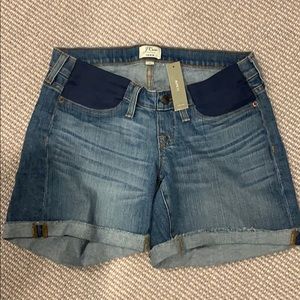 New with tags J. Crew denim maternity shorts